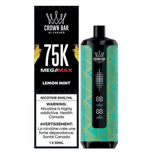 Lemon Mint - Al Fakher Crown Bar Mega Max 75k Disposable Vape