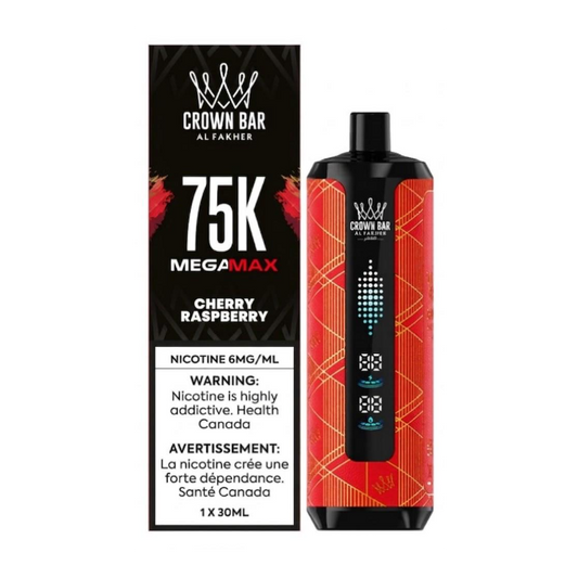 Cherry Raspberry  - Al Fakher Crown Bar Mega Max 75k Disposable Vape