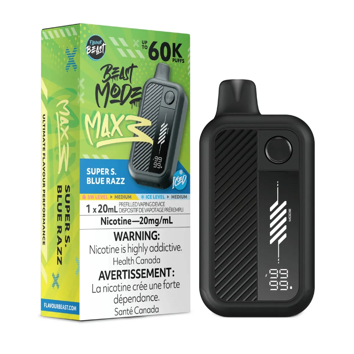 Flavour Beast Mode Max 3 | 60K Disposable Vape (All Flavours) | Calgary vape delivery
