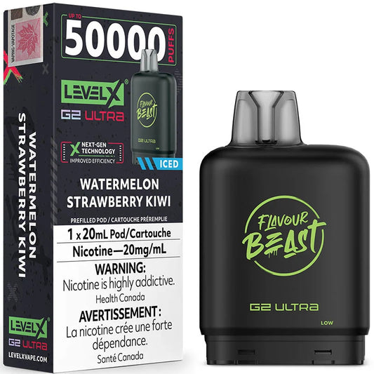 Pod Boost G2 Level X 25000 Puffs - Pack de 20 mg de pêche et de baies