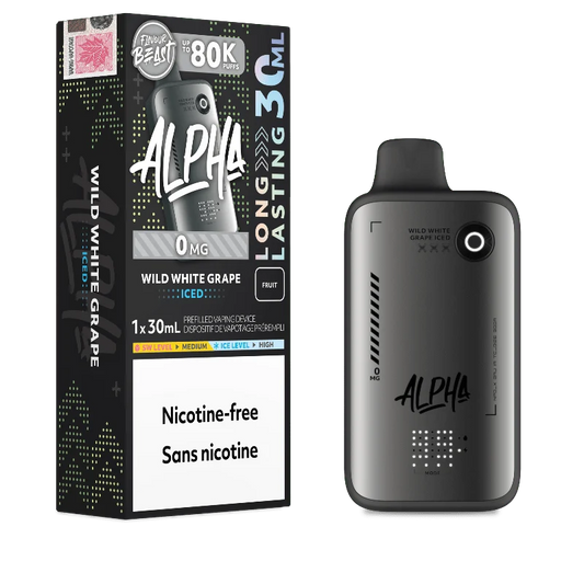 Wild White Grape Iced - Flavour Beast Alpha 80K Disposable Vape - Zero Nicotine ( Nicotine free Vape ) (Copy)